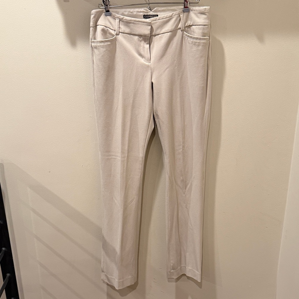 Express Cream Columnist Bootcut Women's Pants